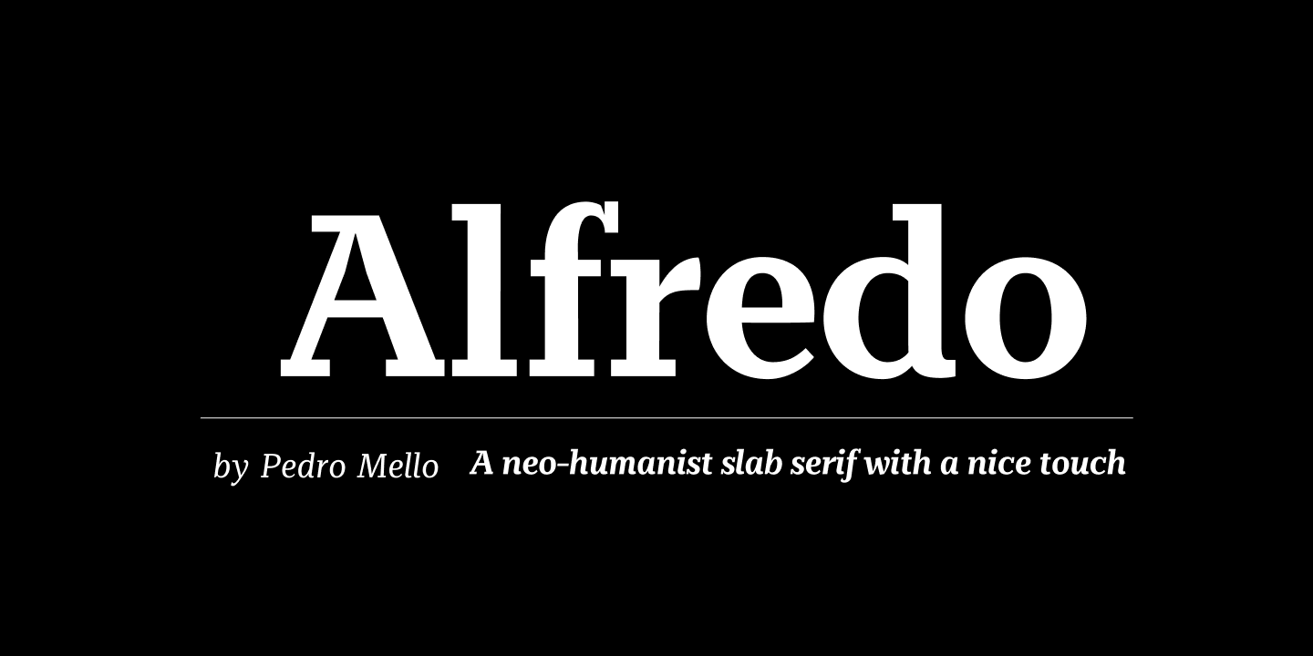 Пример шрифта Alfredo #1